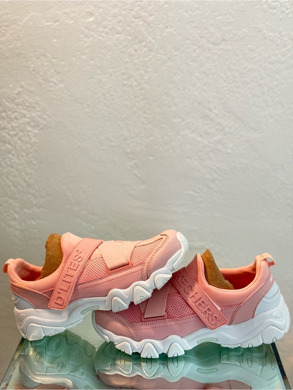 Skechers D'Lites 2 Y2K Pink Pastel Chunky Dad Shoes 8 Sneakers - Picture 3 of 10